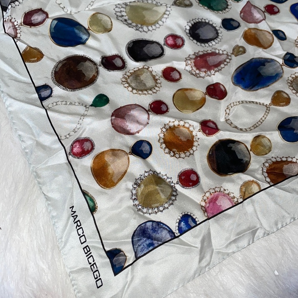 Marco Bicego Silk Scarf 100% Silk RARE Vintage Piece